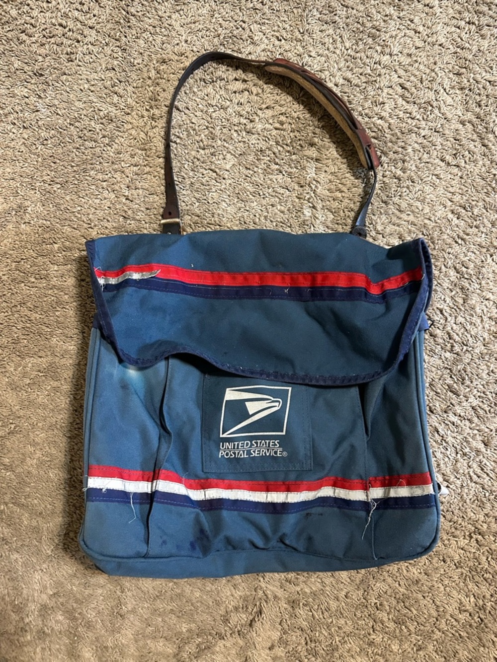 Vintage USPS Mailman “triple blue” bag 90s